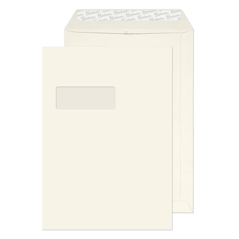 PREMIUM Business C4 Envelopes White 229 (W) x 324 (H) mm Window 120 gsm Pack of 250