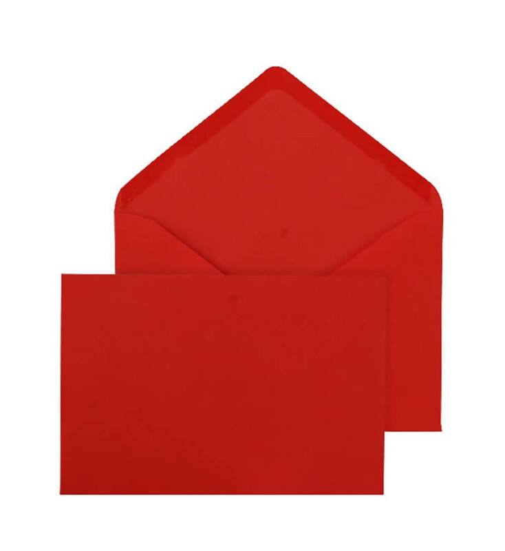 Blake Purely Everyday Coloured Envelope C6 162 (W) x 114 (H) mm Gummed Red 100 gsm Pack of 500