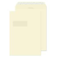 Creative Peel & Seal C4 Coloured Envelope Cream 229 (W) x 324 (H) mm Window 120 gsm Pack of 250