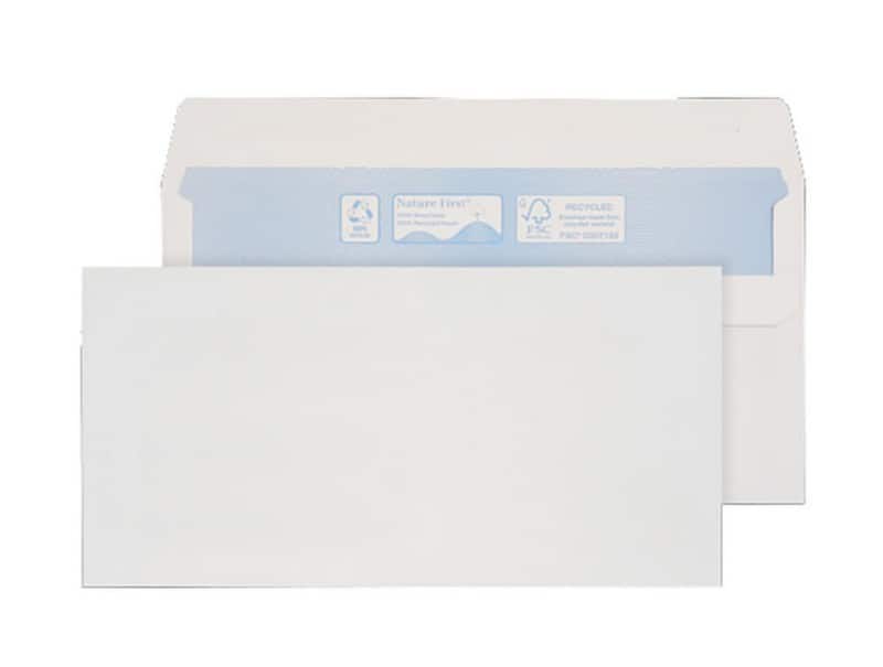 Blake Purely Everyday Environmental Envelopes DL 220 (W) x 110 (H) mm Self-adhesive White 90 gsm Pack of 1000