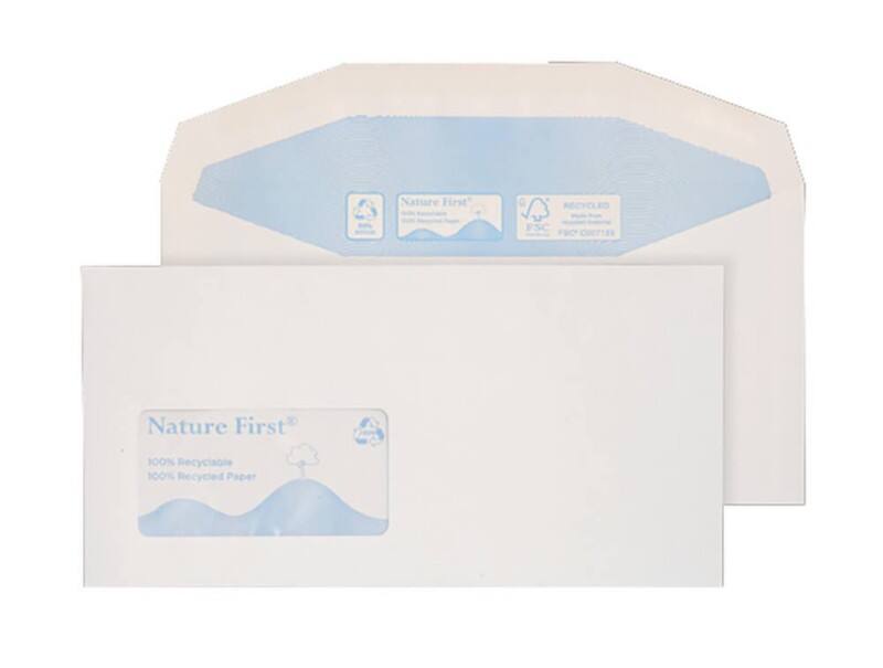 Blake Environmental Mailing Bag Window DL+ 229 (W) x 114 (H) mm White 90 gsm Pack of 1000
