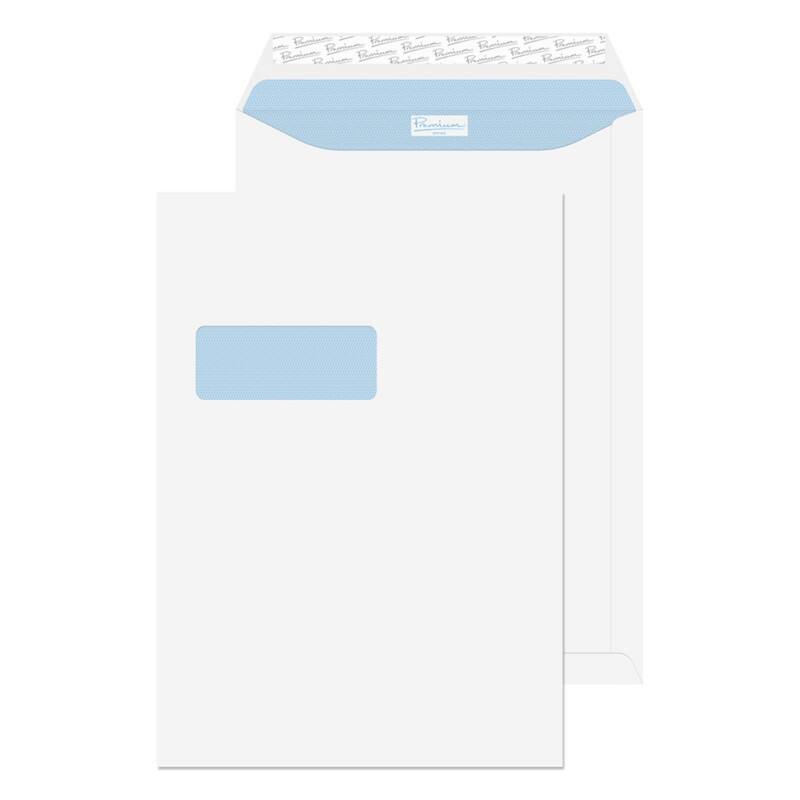 PREMIUM Office B4 Envelopes White 250 (W) x 352 (H) mm Window 120 gsm Pack of 250