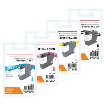 Viking LC-3217 Compatible Brother Ink Cartridge Black, Cyan, Magenta, Yellow Pack of 4 Multipack