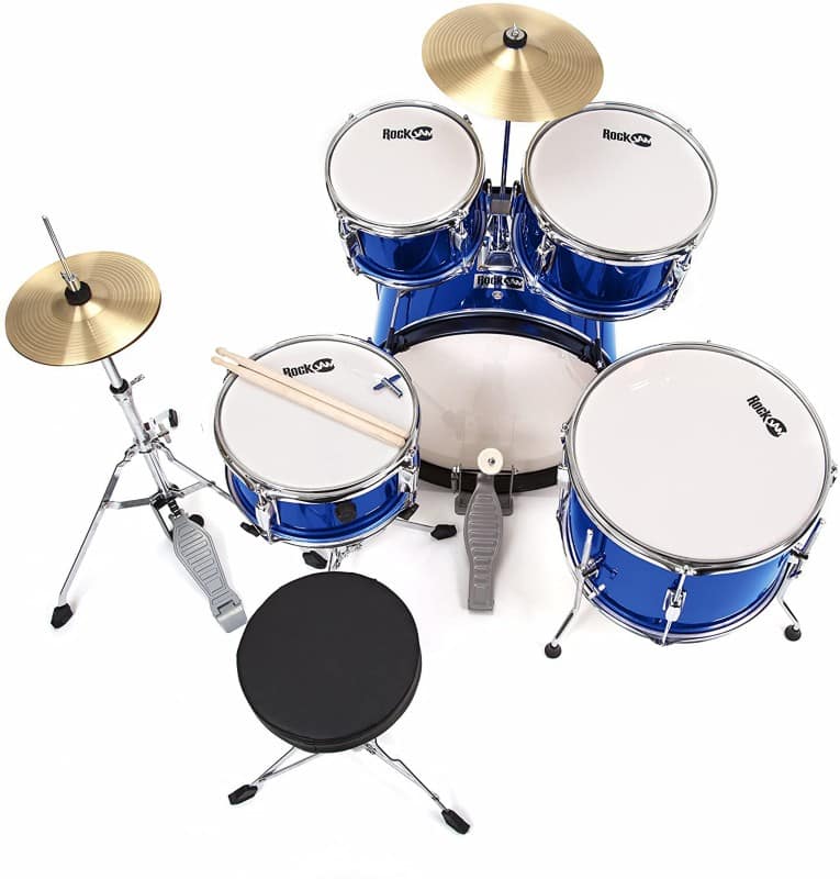 PDT RockJam 5-Piece Junior Drum Set Blue