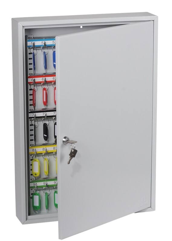 Phoenix Commercial Key Cabinet with Key Lock and 100 Hooks KC0603K 550 x 380 x 80mm