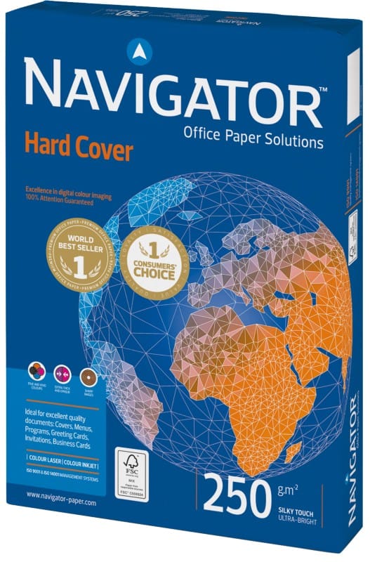 Navigator Hard Cover A4 Printer Paper 250 gsm Smooth White 125 Sheets