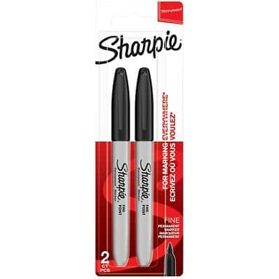 Sharpie Permanent Marker Black Pack of 2