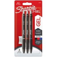 Sharpie Retractable Gel Pen 0.7 mm Black, Blue, Red Pack of 3