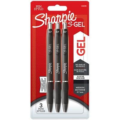 Sharpie Retractable Gel Pen 0.7 mm Black Pack of 3