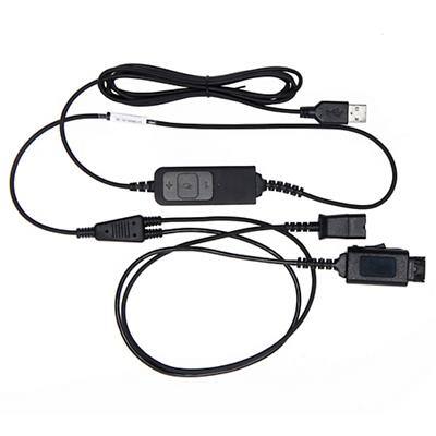 JPL BL-11 USB Headset Cable USB A Male, QD Male Black