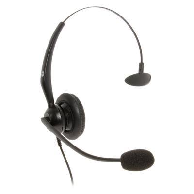JPL JAC PLUS Wired Mono Headset Over the Head With Noise Cancellation RJ11 (6P4C) Male With Microphone Black