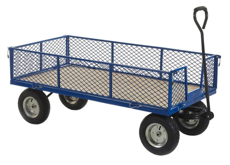 GPC Industrial General Purpose Truck, Plywood Base/Mesh Sides, REACH Compliant Wheels, 500kg Capacity