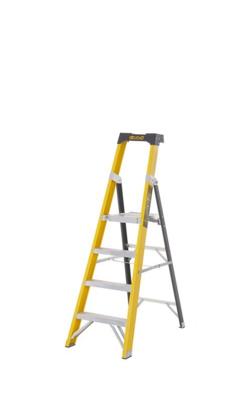 Climb-It Climb-It® Glass Fibre Platform Stepladder, 4 Tread, Integral Tool Tray