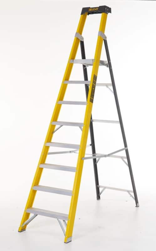Climb-It Climb-It® Glass Fibre Platform Stepladder, 8 Tread, Integral Tool Tray