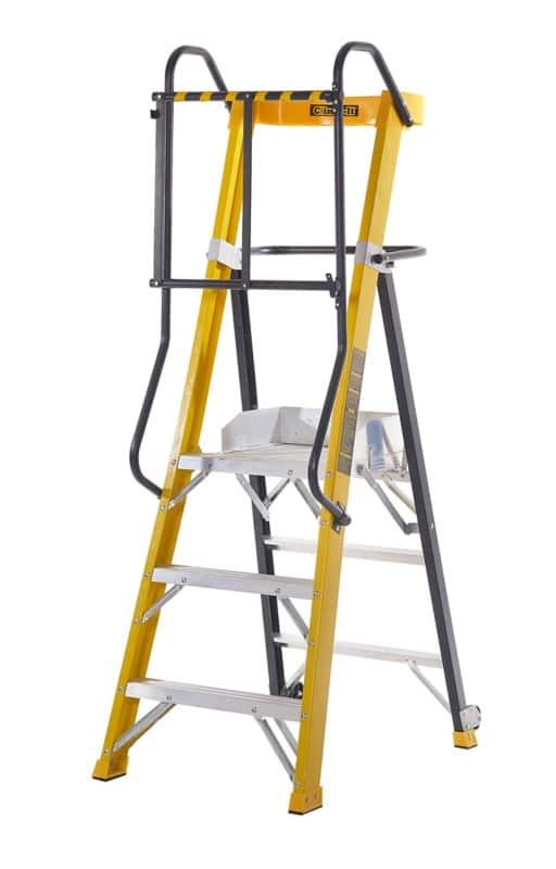 Climb-It Climb-It® Glass Fibre Podium Step, 3 Tread, Integral Tool Tray