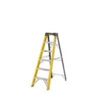 Climb-It Climb-It® Glass Fibre Swingback Stepladder, 5 Tread, Integral Tool Tray