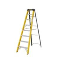 Climb-It Climb-It® Glass Fibre Swingback Stepladder, 7 Tread, Integral Tool Tray