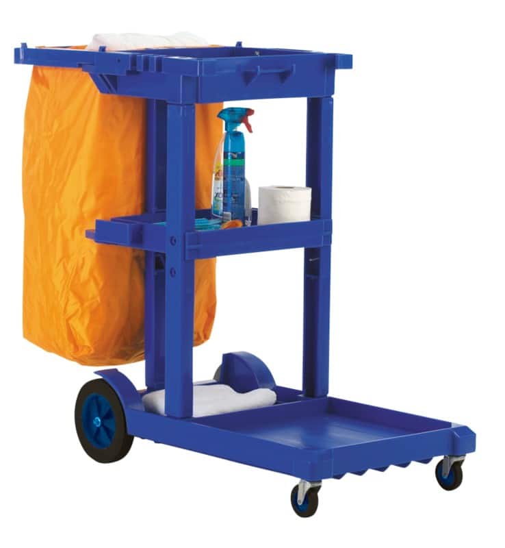 GPC Janitorial Cleaning Trolley 100 114 x 50 x 97.2 cm Blue