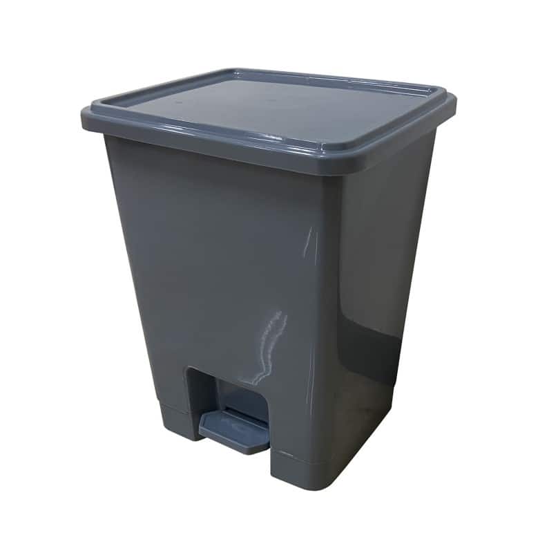 GPC Pedal Bin 15 L Grey Polypropylene LPB15Z_3_GRY Pack of 3