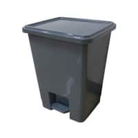 GPC Pedal Bin 15 L Grey Polypropylene LPB15Z_3_GRY Pack of 3