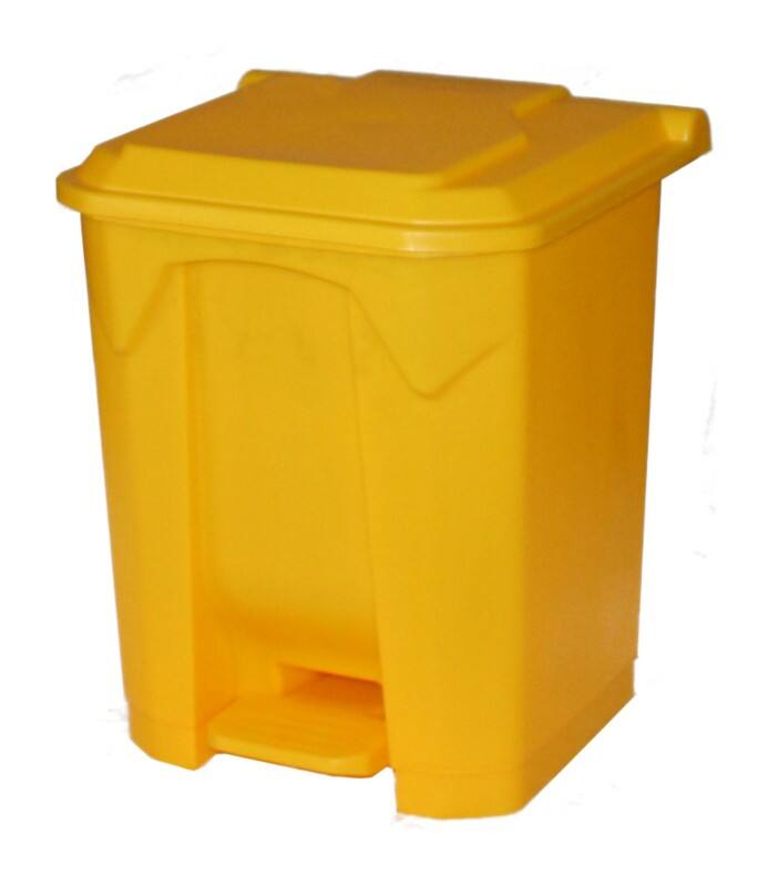 GPC Pedal Bin 30 L Yellow Polypropylene LPB30Z _YE