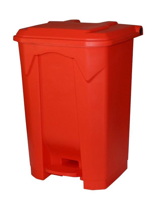 GPC Pedal Bin 80 L Red Polypropylene LPB80Z _RED