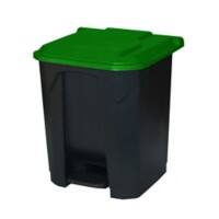 GPC Pedal Bin 30 L Black, Green Polypropylene CPB30Z_GR_LD