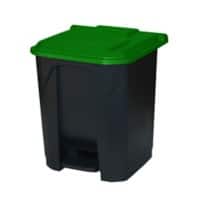 GPC Pedal Bin Grey with Green Lid 30L