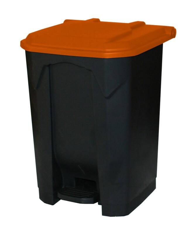 GPC Pedal Bin 50 L Black, Red Polypropylene CPB50Z_RD_LD