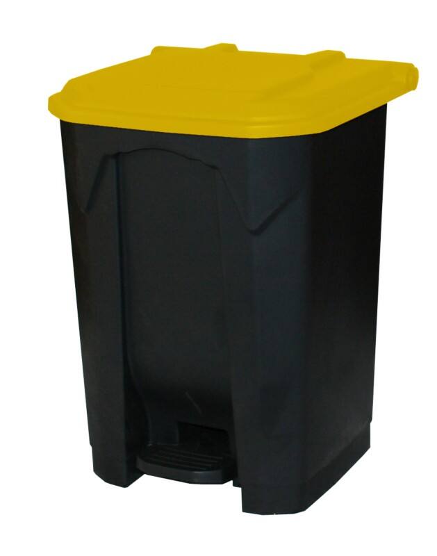 GPC Pedal Bin 50 L Grey, Yellow Polypropylene CPB50Z_YE_LD