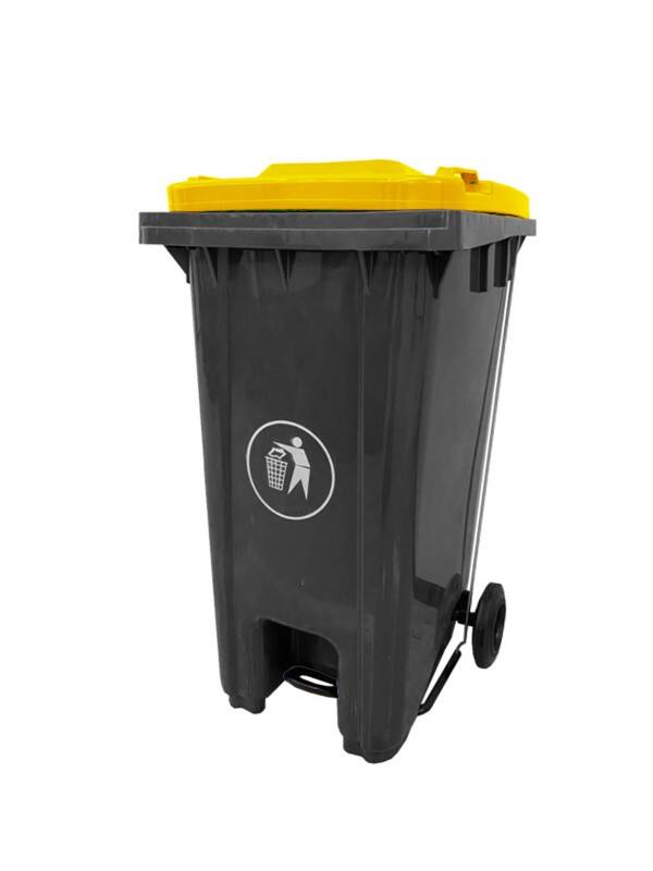 GPC Pedal Bin 240 L Dark Grey Polypropylene LPB240Z_YE_L