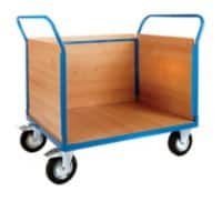 GPC Platform Truck with 3 Veneer Sides,1000 x 700mm 500kg Capacity Blue