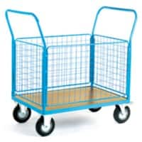 GPC Platform Truck with 4 Mesh Sides,1200 x 800mm 500kg Capacity Blue