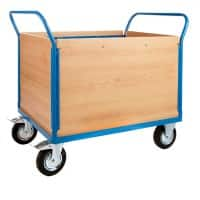 GPC Platform Truck with 4 Veneer Sides 1200 x 800mm 500kg Capacity Blue