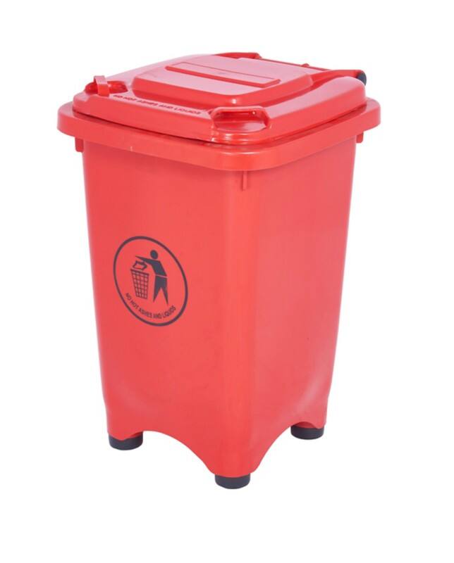 GPC Waste Bin 50 L Red Polyethylene LFB50Z_RED