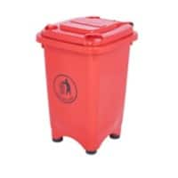 GPC Waste Bin 50 L Red Polyethylene LFB50Z_RED