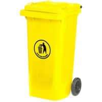 GPC Wheeled Bin LWB120YYel 120 L 94 x 55 x 46 cm Yellow