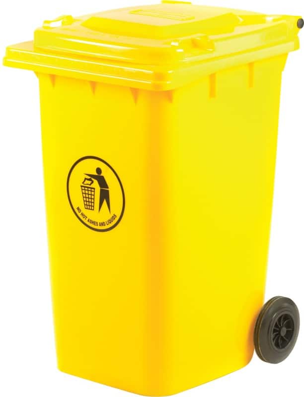 GPC Wheelie Bin 240 L Yellow Polyethylene LWB240YYel