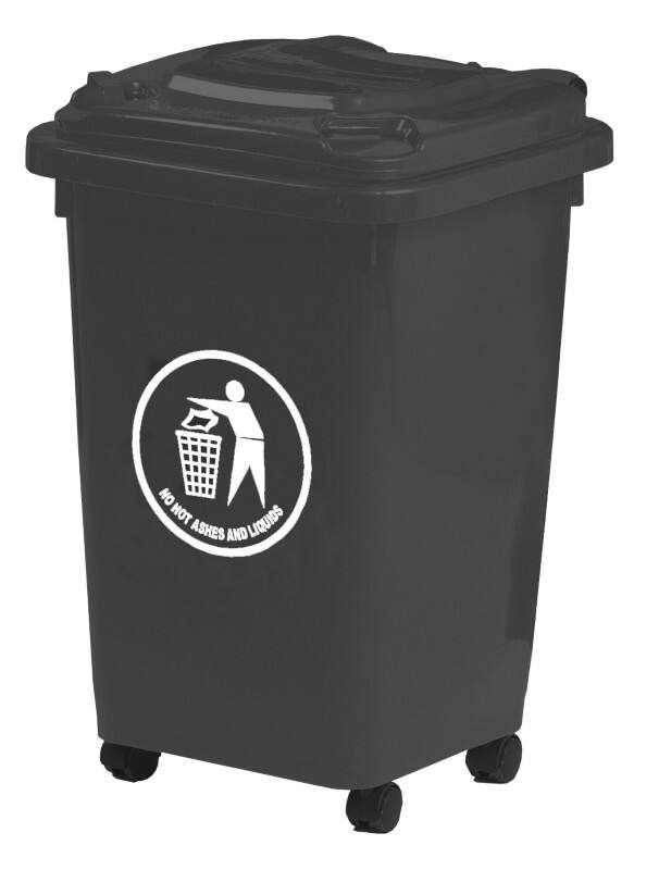 GPC Wheelie Bin 50 L Dark Grey Polyethylene LWB50Y_DKGRY