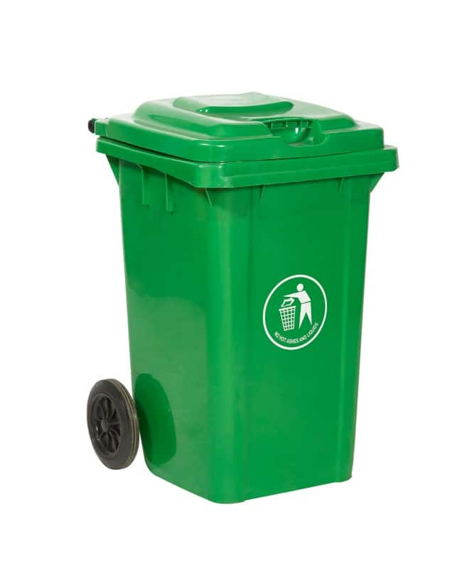GPC Wheelie Bin 80 L Green Polyethylene LWB80Y_GREEN