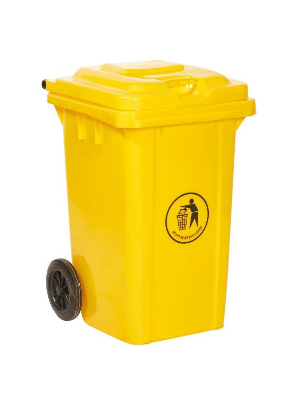 GPC Wheelie Bin 80 L Yellow Polyethylene LWB80YYEL