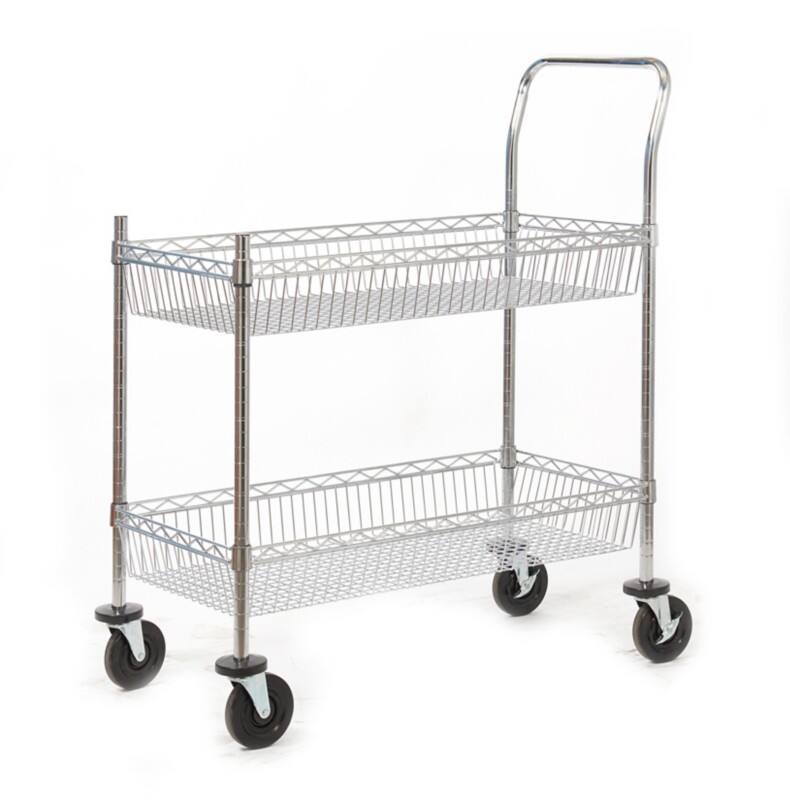 GPC Trolley 120 Chrome Plated Wire 51 x 51 x 110 cm Silver