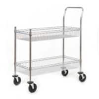 GPC Trolley 120 Chrome Plated Wire 51 x 51 x 110 cm Silver