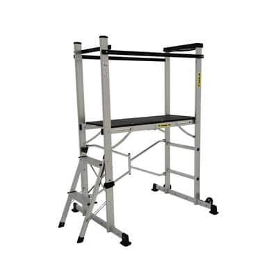 GPC Folding Work Platform 2 Tread Aluminium 150 kg