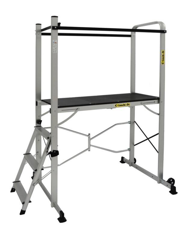 Climb-It 3 Castors Ladder without Multifunctional Tray 1860 mm Aluminium 150 kg