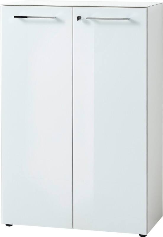 GERMANIA Melamine Filing Cabinet Lockable 800 x 370 x 1,200 mm White