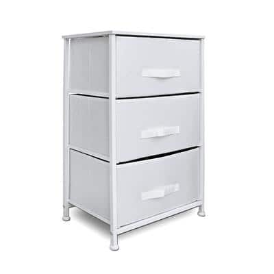 Clarisworld Storage Unit PP-9950WT with 3 Drawers White