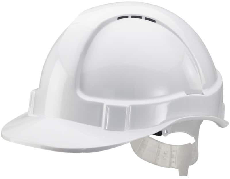 BBrand Safety Helmet Vented ABS One Size White