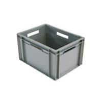 EXPORTA Stacking Container Euro 20 L Grey Polypropylene 40 x 30 x 23 cm Pack of 5