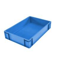EXPORTA Stacking Container with Closed Handles Euro 28.5 L Blue Polypropylene 60 x 40 x 12 cm Pack of 5